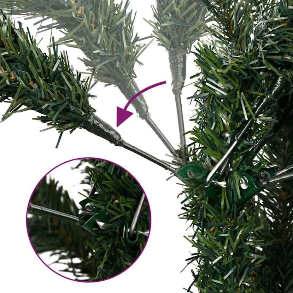 vidaXL Decoración-Árbol de Navidad artificial con ramas articuladas 150 cm