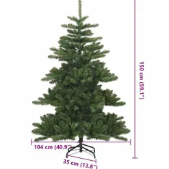 vidaXL Decoración-Árbol de Navidad artificial con ramas articuladas 150 cm