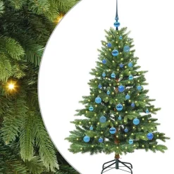 vidaXL Decoración-Árbol de Navidad artificial con 150 LED 150 cm PE y PVC
