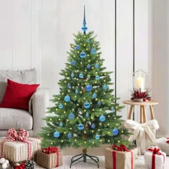 vidaXL Decoración-Árbol de Navidad artificial con 150 LED 150 cm PE y PVC