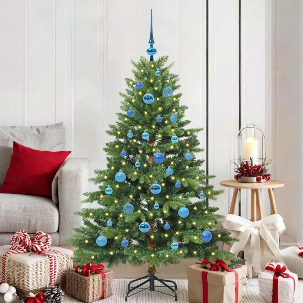 vidaXL Decoración-Árbol de Navidad artificial con 150 LED 150 cm PE y PVC