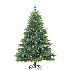 vidaXL Decoración-Árbol de Navidad artificial con 150 LED 150 cm PE y PVC