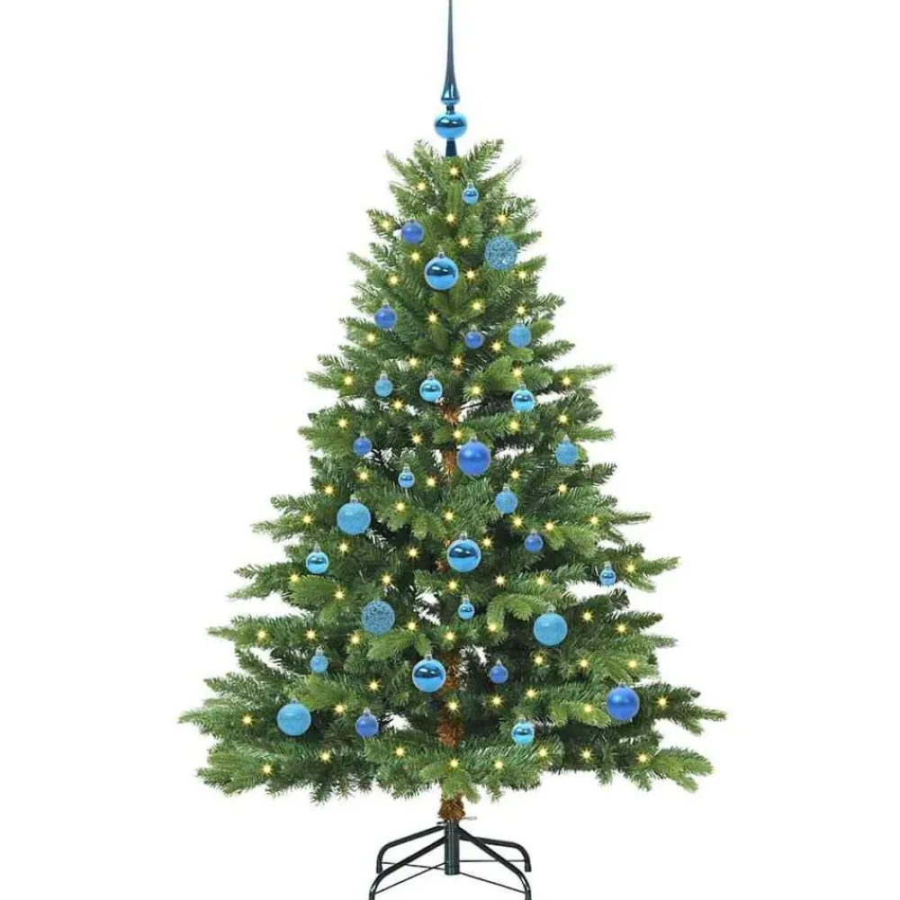 vidaXL Decoración-Árbol de Navidad artificial con 150 LED 150 cm PE y PVC