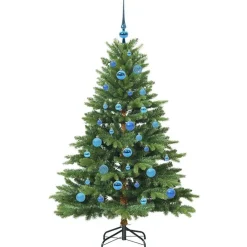 vidaXL Decoración-Árbol de Navidad artificial con 150 LED 150 cm PE y PVC