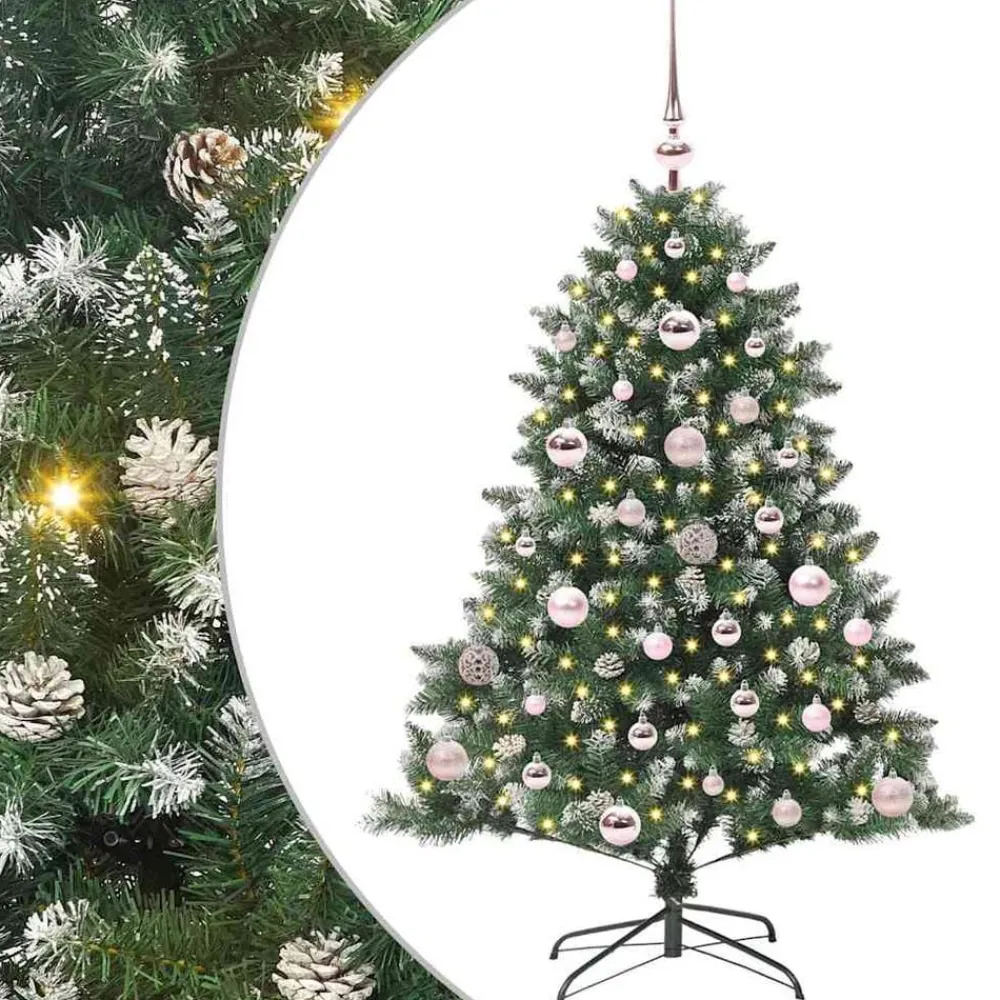 vidaXL Árbol de Navidad artificial Verde 120 cm PVC, Plástico y Acero Best
