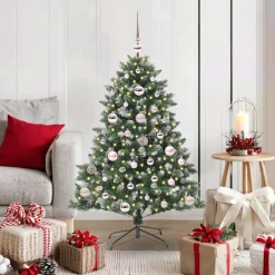 vidaXL Árbol de Navidad artificial Verde 120 cm PVC, Plástico y Acero Best