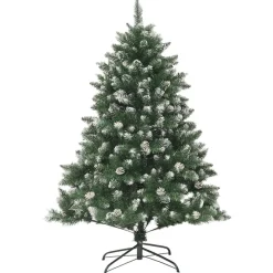 vidaXL Árbol de Navidad artificial Verde 120 cm PVC, Plástico y Acero Best