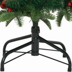 vidaXL Decoración-Árbol de Navidad artificial Verde 150 cm PVC, Metal y Plástico
