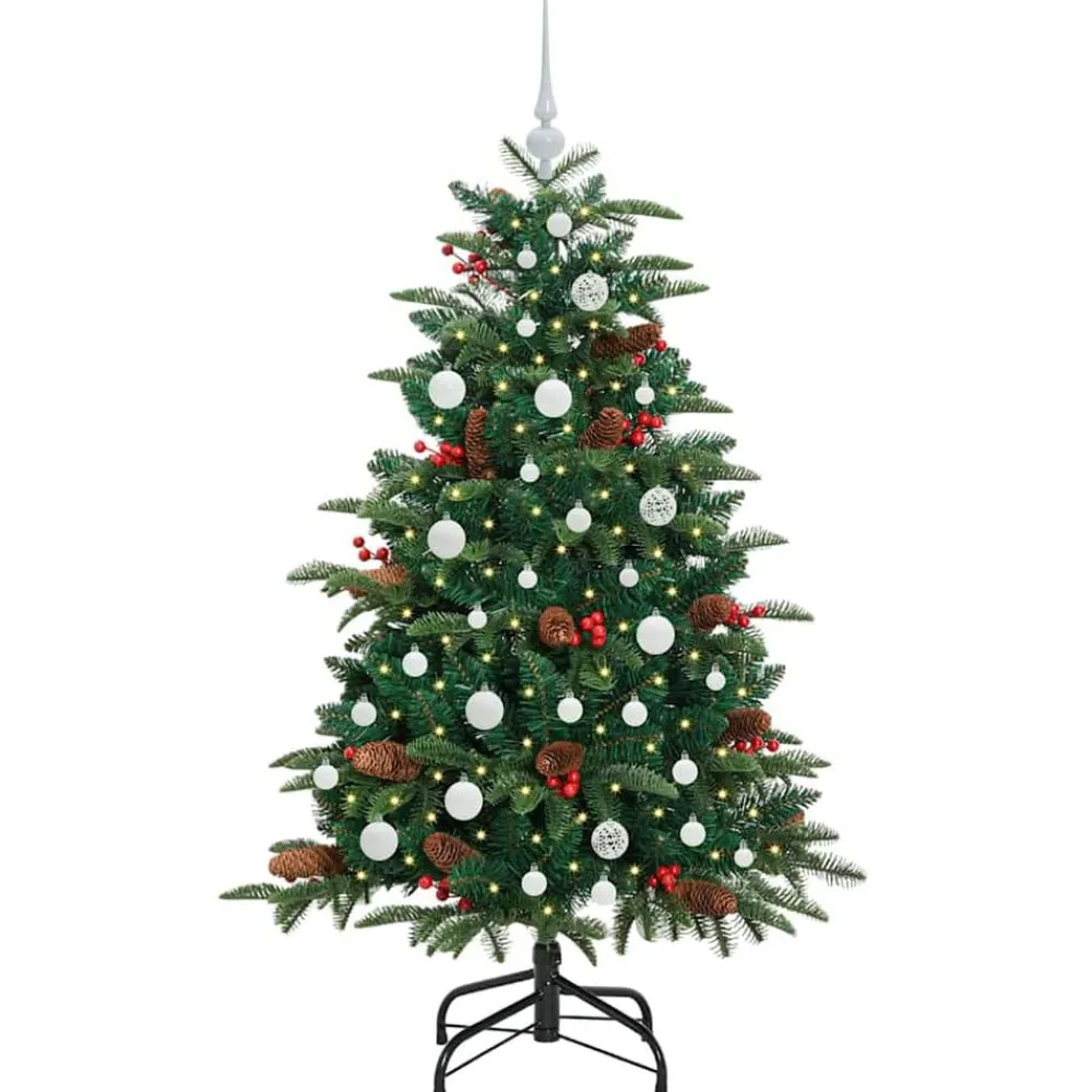 vidaXL Decoración-Árbol de Navidad artificial Verde 150 cm PVC, Metal y Plástico
