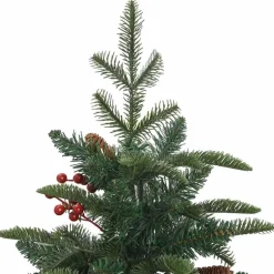 vidaXL Decoración-Árbol de Navidad artificial Verde 150 cm PVC, Metal y Plástico