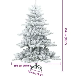 vidaXL Árbol de Navidad artificial con ramas articuladas 150 cm White Outlet