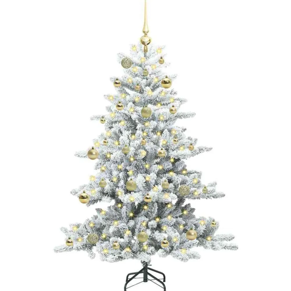 vidaXL Árbol de Navidad artificial con ramas articuladas 150 cm White Outlet