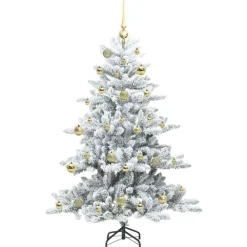 vidaXL Árbol de Navidad artificial con ramas articuladas 150 cm White Outlet