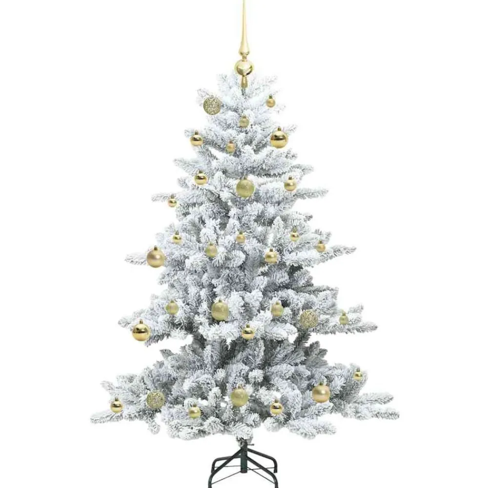 vidaXL Árbol de Navidad artificial con ramas articuladas 150 cm White Outlet
