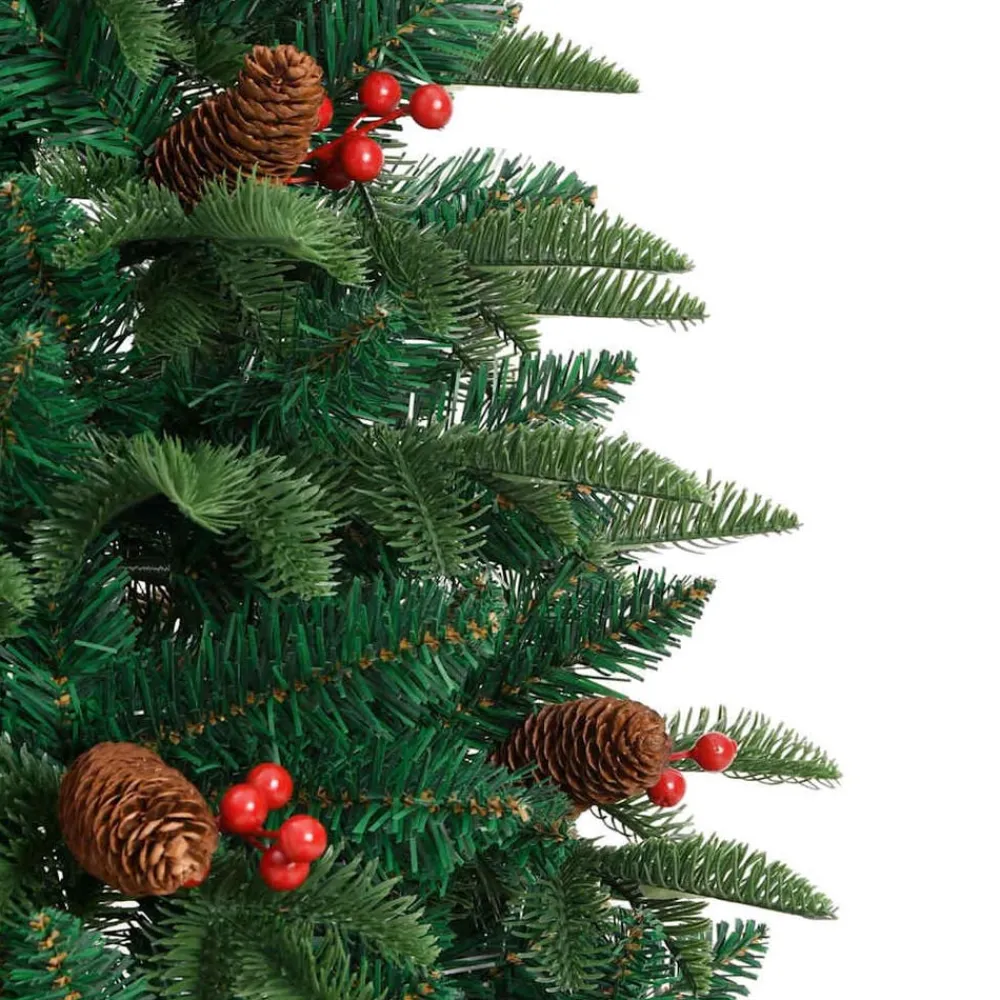 vidaXL Decoración-Árbol de Navidad artificial Verde 150 cm PVC, Metal y Plástico