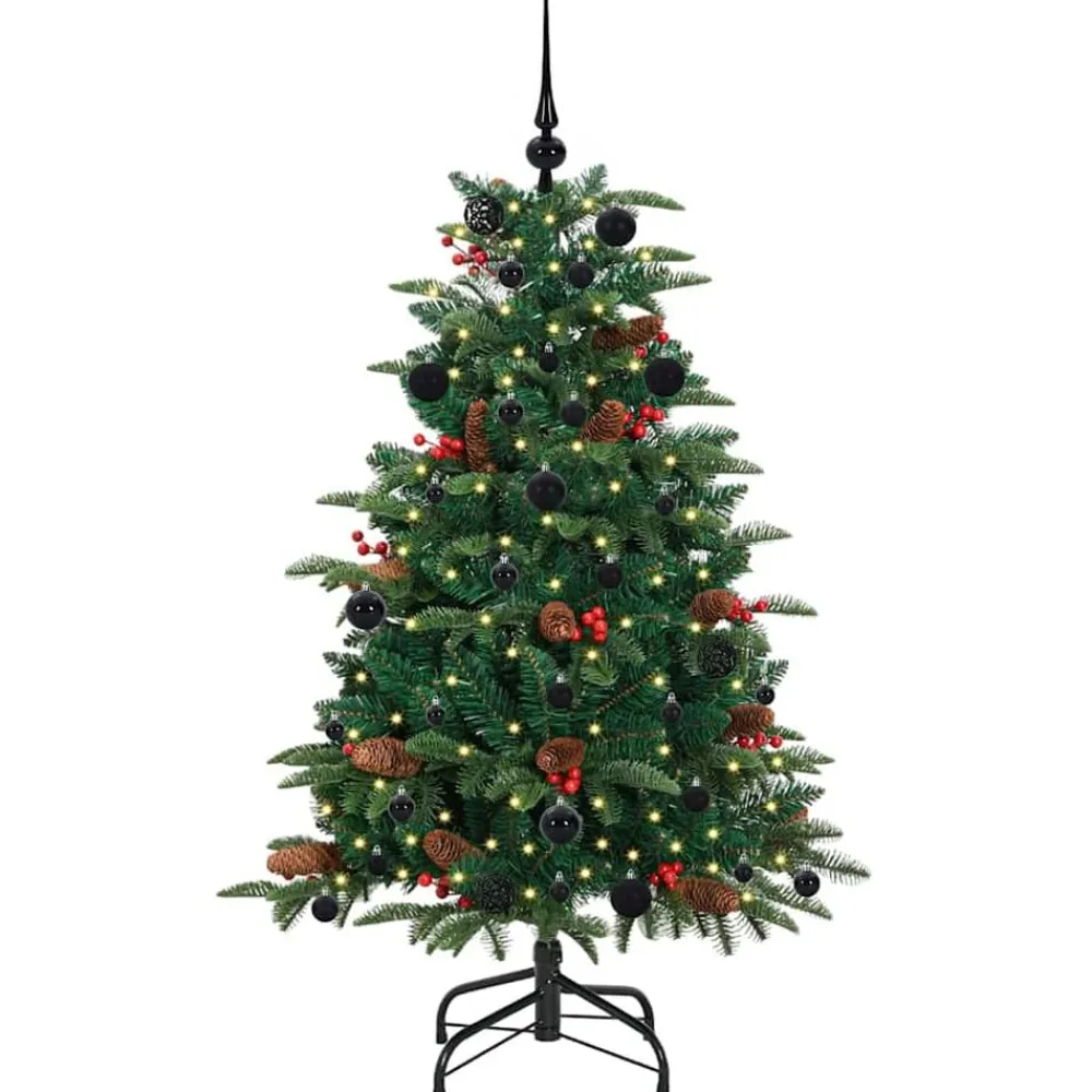 vidaXL Decoración-Árbol de Navidad artificial Verde 150 cm PVC, Metal y Plástico