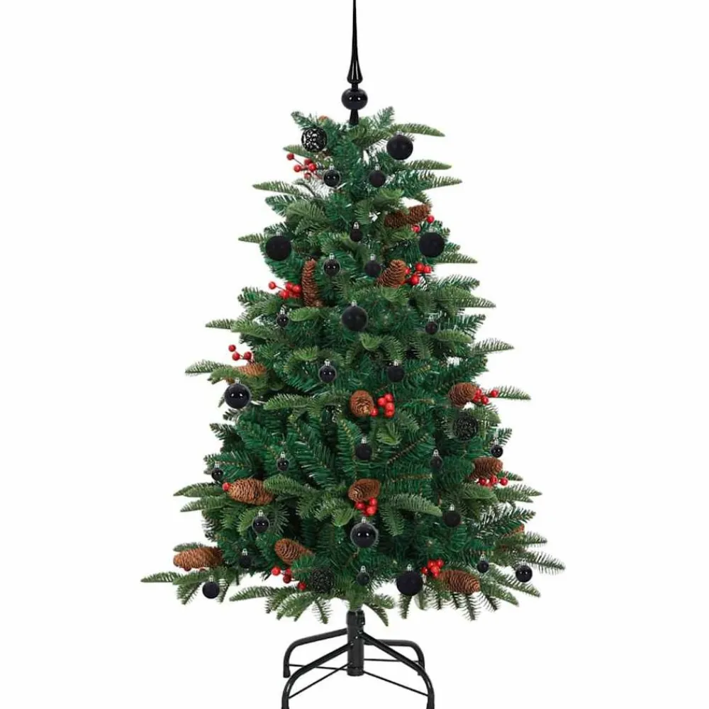 vidaXL Decoración-Árbol de Navidad artificial Verde 150 cm PVC, Metal y Plástico