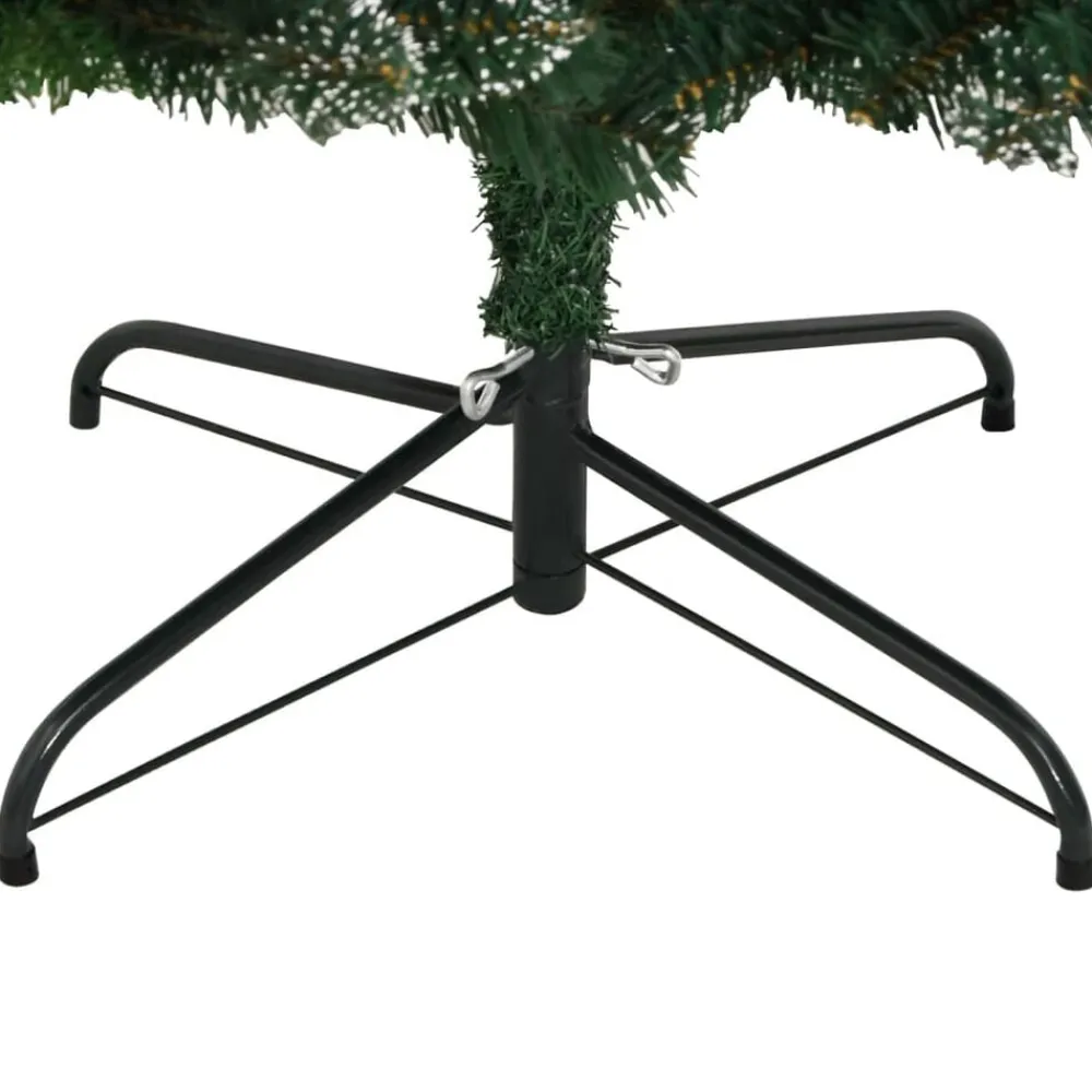 vidaXL Decoración-Árbol de Navidad artificial con bisagras y frutos rojos 120 cm