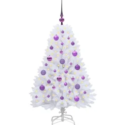 vidaXL Árbol de Navidad artificial con ramas articuladas 120 cm Lila