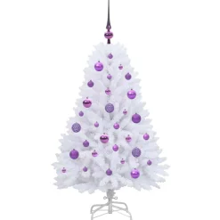 vidaXL Árbol de Navidad artificial con ramas articuladas 120 cm Lila
