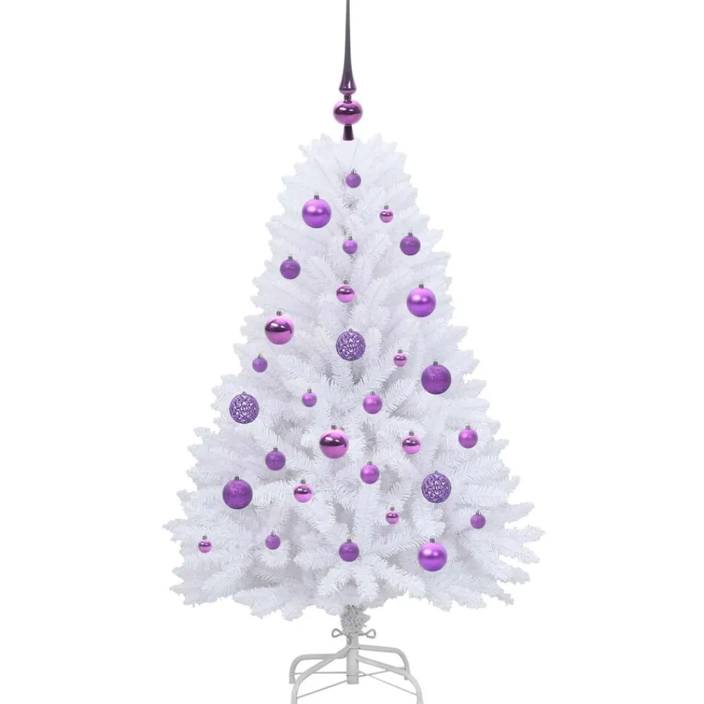 vidaXL Árbol de Navidad artificial con ramas articuladas 120 cm Lila