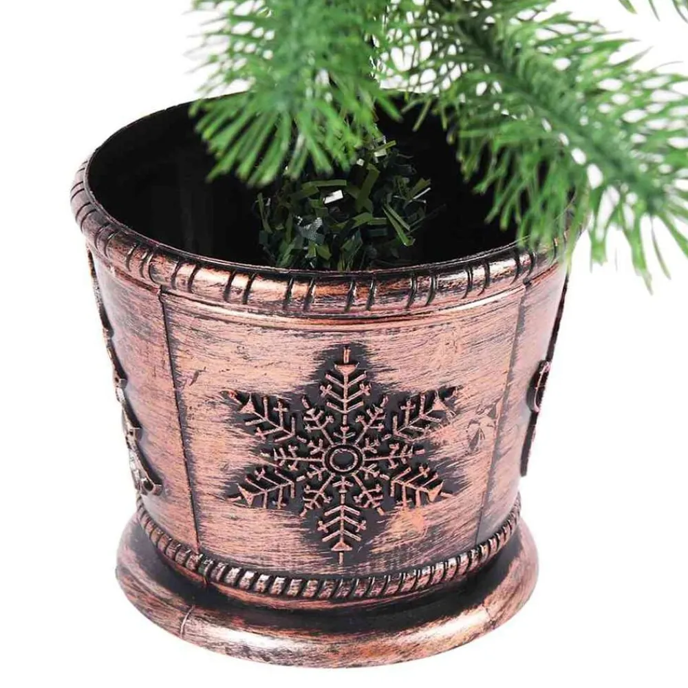 vidaXL Decoración-Árbol de Navidad con 150 LED con soporte Verde 65 cm PE