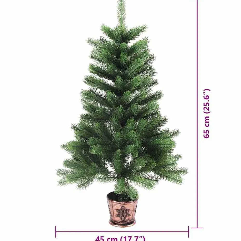 vidaXL Decoración-Árbol de Navidad con 150 LED con soporte Verde 65 cm PE