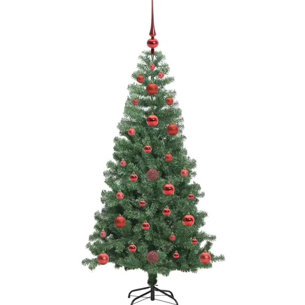 vidaXL Árbol de Navidad con 150 LED con soporte 120 cm PVC Verde Clearance