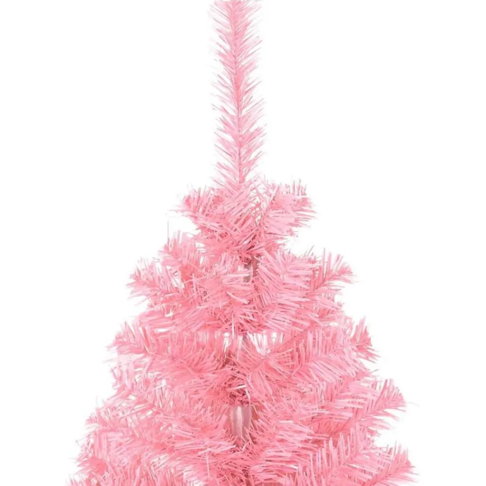 vidaXL Árbol de Navidad con 150 LED con soporte 120 cm PVC Rosa Online