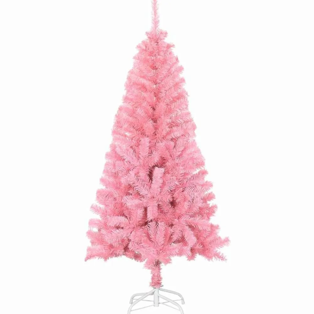 vidaXL Árbol de Navidad con 150 LED con soporte 120 cm PVC Rosa Online