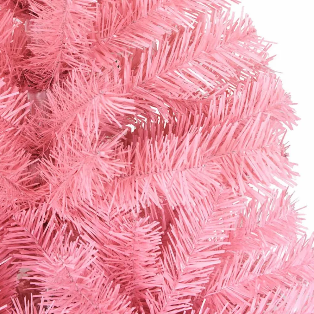 vidaXL Árbol de Navidad con 150 LED con soporte 120 cm PVC Rosa Online