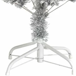 vidaXL Árbol de Navidad con 150 LED con soporte 120 cm PET Plateado