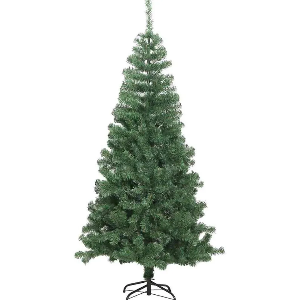 vidaXL Decoración-Árbol de Navidad con 150 LED con soporte 120 cm PVC