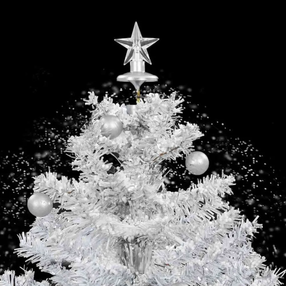 vidaXL Árbol de Navidad con nieve con base en paraguas 75 cm Blanco Sale