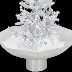 vidaXL Árbol de Navidad con nieve con base en paraguas 75 cm Blanco Sale