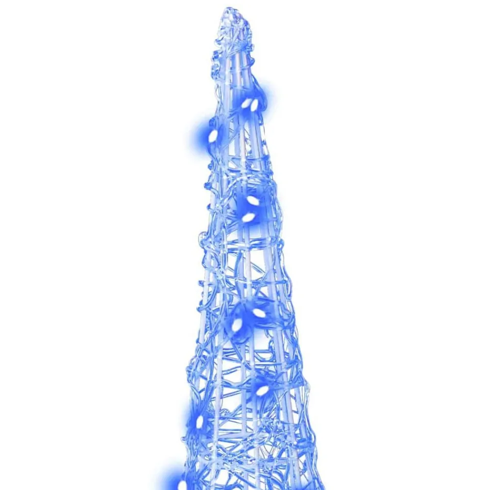 vidaXL Decoración-Árbol de Navidad con 90 LED 3 pcs 20 x 20 x 80 cm Acrílico