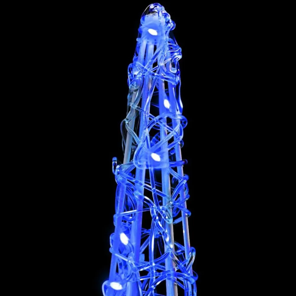 vidaXL Decoración-Árbol de Navidad con 90 LED 3 pcs 20 x 20 x 80 cm Acrílico