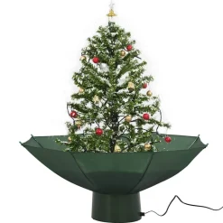 vidaXL Decoración-Árbol de Navidad con nieve con base en paraguas 75 cm
