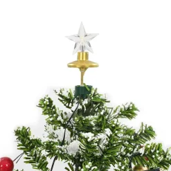 vidaXL Decoración-Árbol de Navidad con nieve con base en paraguas 75 cm