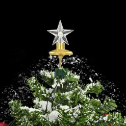 vidaXL Decoración-Árbol de Navidad con nieve con base en paraguas 75 cm