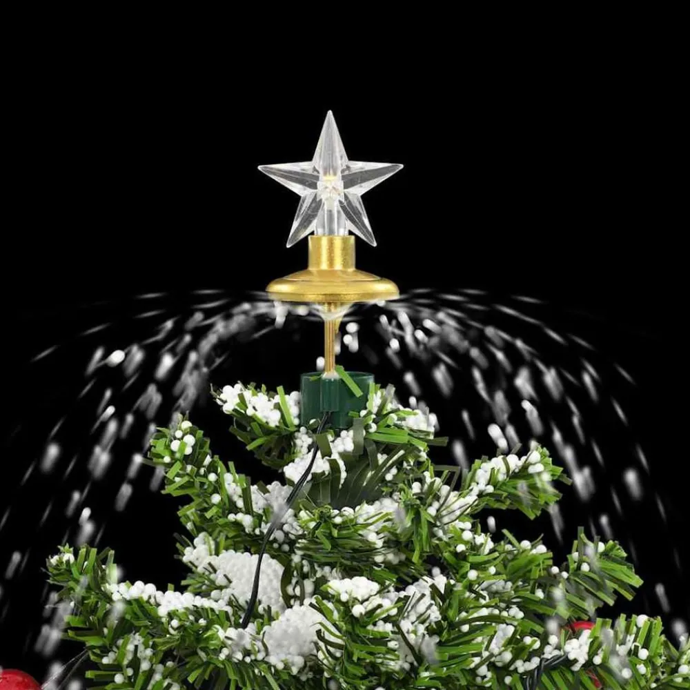 vidaXL Decoración-Árbol de Navidad con nieve con base en paraguas 75 cm