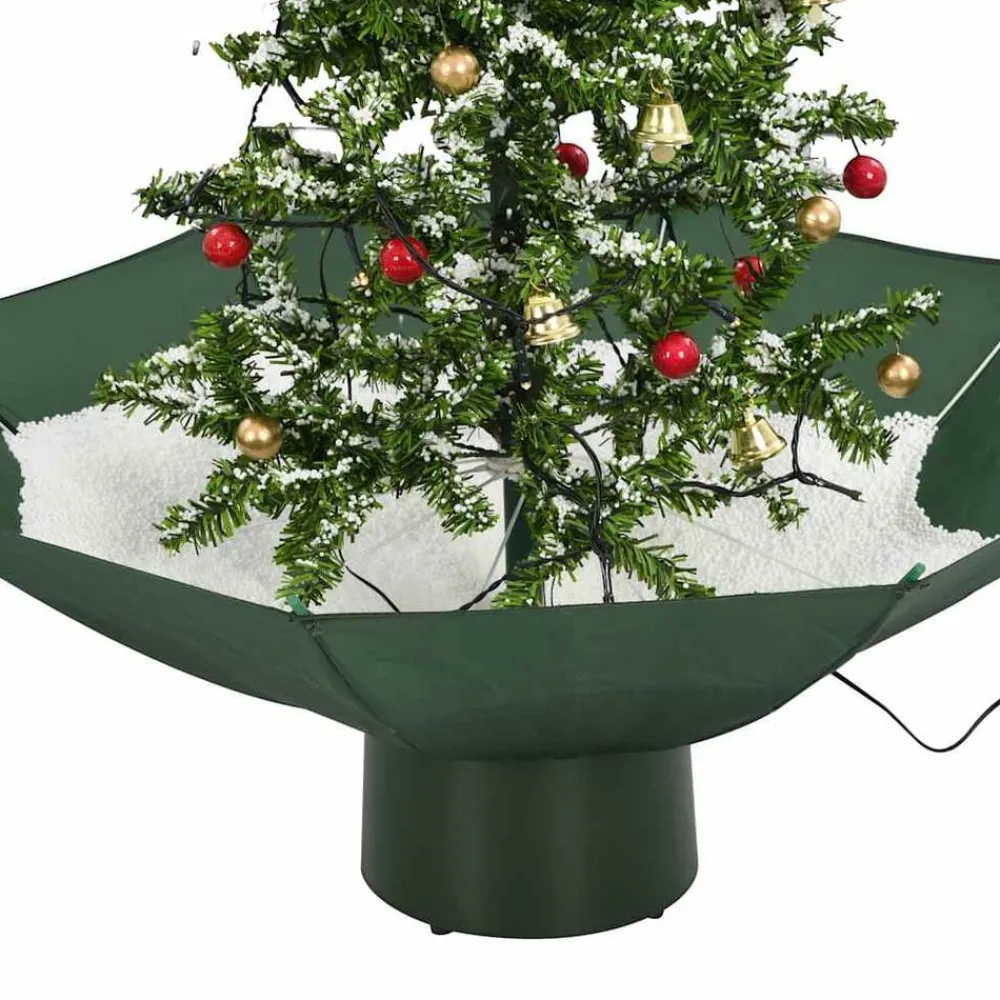 vidaXL Decoración-Árbol de Navidad con nieve con base en paraguas 75 cm