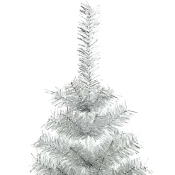 vidaXL Árbol de Navidad con 150 LED con soporte 120 cm PET Plateado New