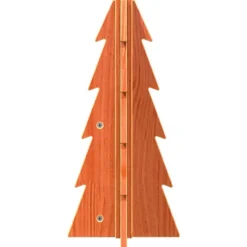 vidaXL Decoración-Árbol de Navidad de adorno madera maciza pino marrón cera 49 cm