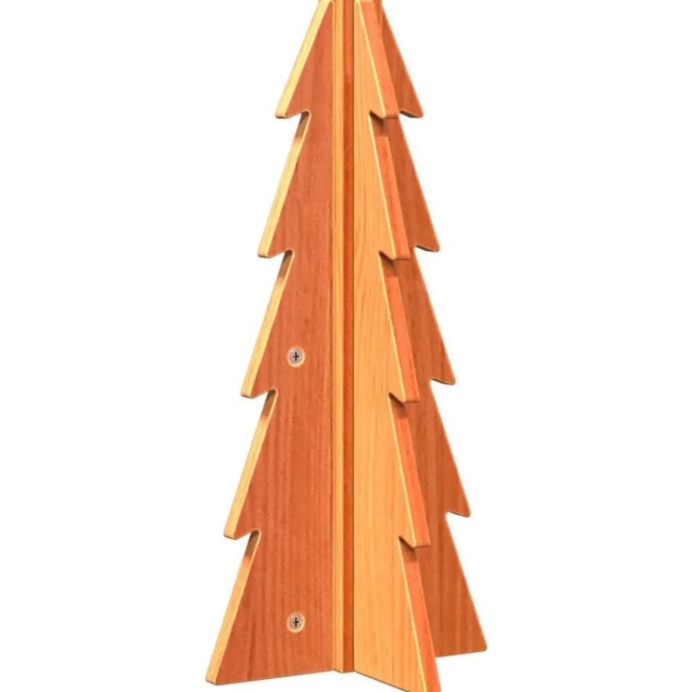 vidaXL Decoración-Árbol de Navidad de adorno madera maciza pino marrón cera 49 cm