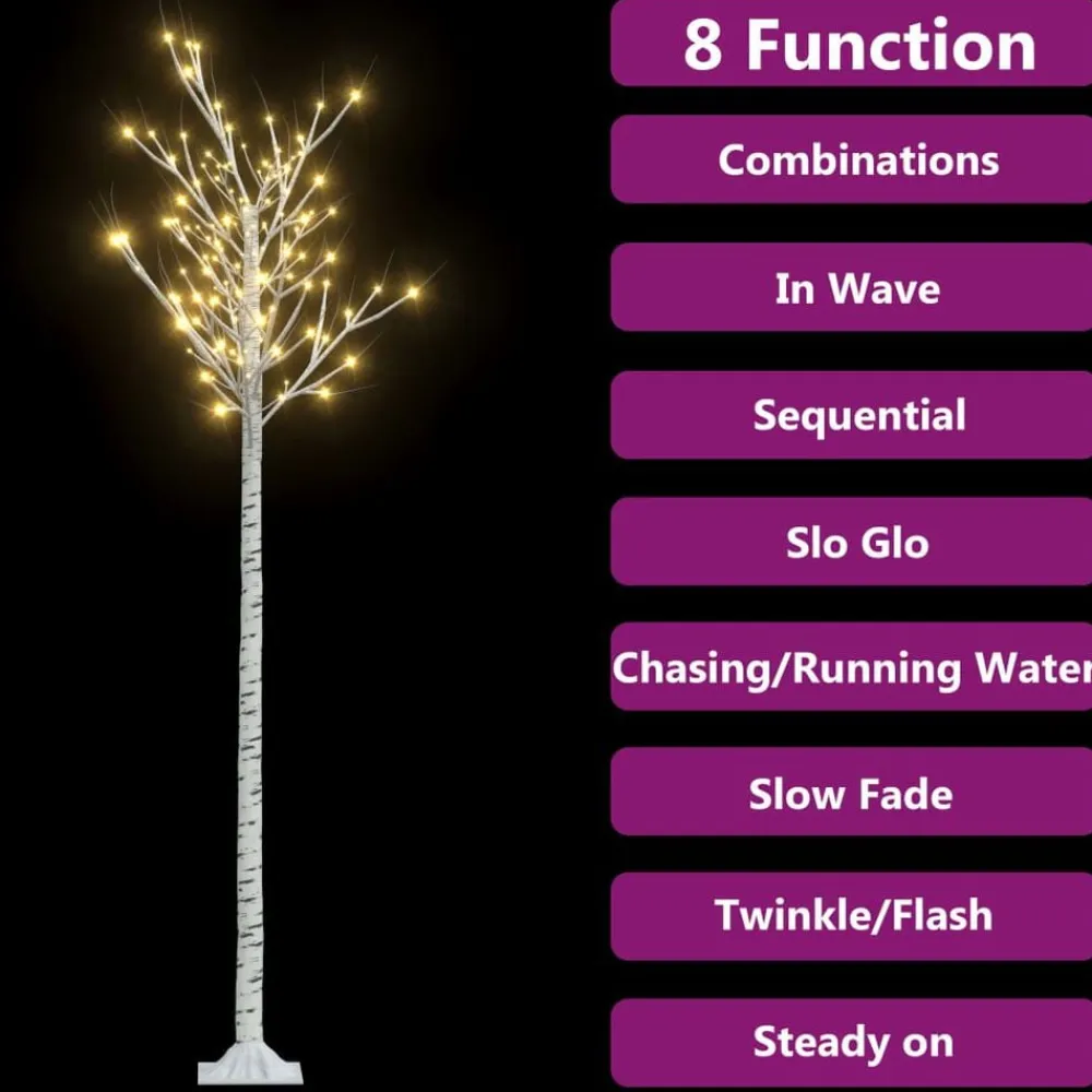 vidaXL Árbol de Navidad LED blanco cálido sauce interior exterior 2,2m Blanco cálido Outlet