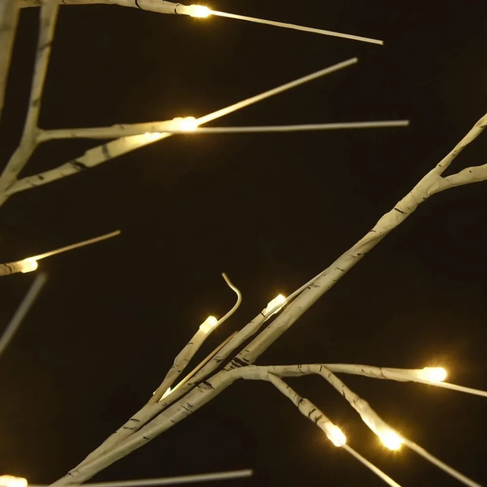 vidaXL Árbol de Navidad LED blanco cálido sauce interior exterior 2,2m Blanco cálido Outlet