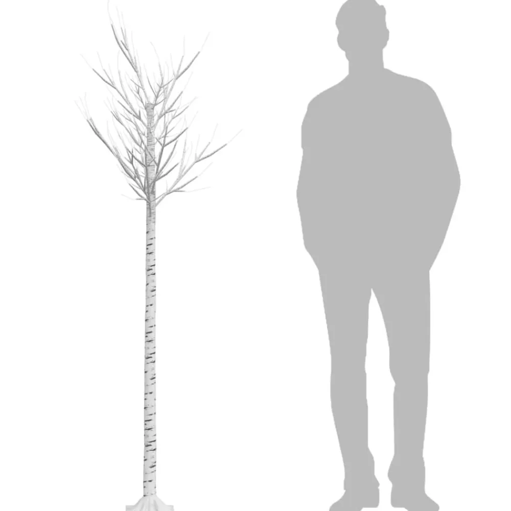 vidaXL Árbol de Navidad LED blanco cálido sauce interior exterior 2,2m Blanco cálido Outlet
