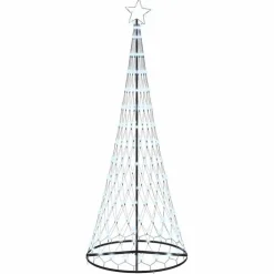 vidaXL Árbol de Navidad LED con 295 LED con soporte Frío 250 cm Metal frío Outlet