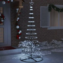 vidaXL Árbol de Navidad LED con 295 LED con soporte Frío 250 cm Metal frío Outlet